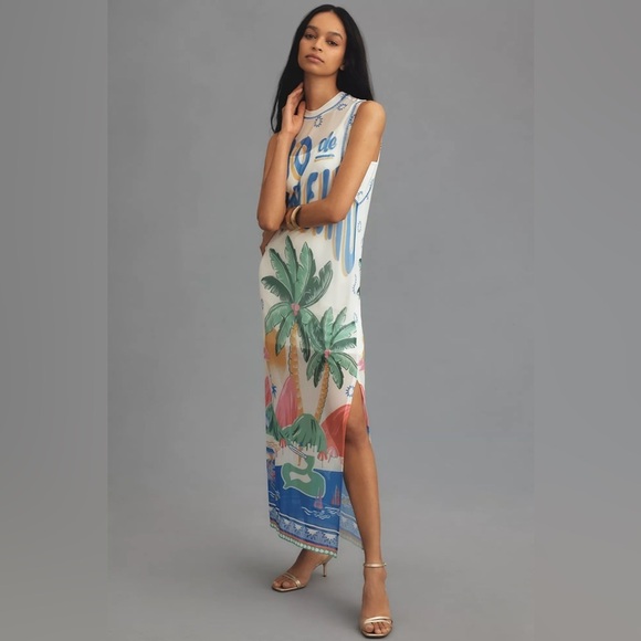 FARM Rio Dresses & Skirts - NWT Farm Rio Graphic Mesh Midi Dress